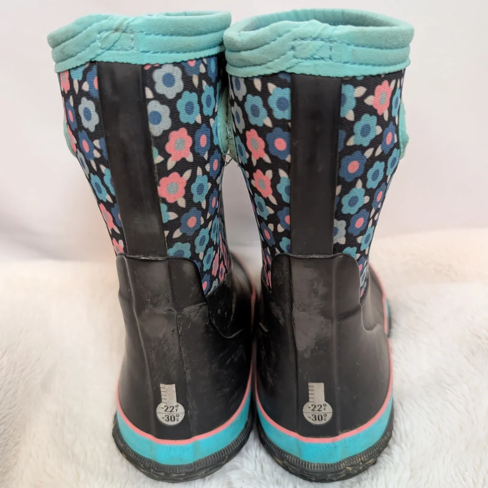 Bogs Boots Girls Size 3 Floral K Grasp Flowers Flaw - Picture 4 of 12